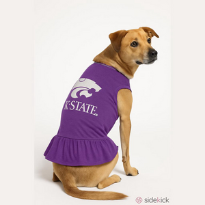 K State Wildcats Dog Shirt Purple & White Great Condition. No signs of wear